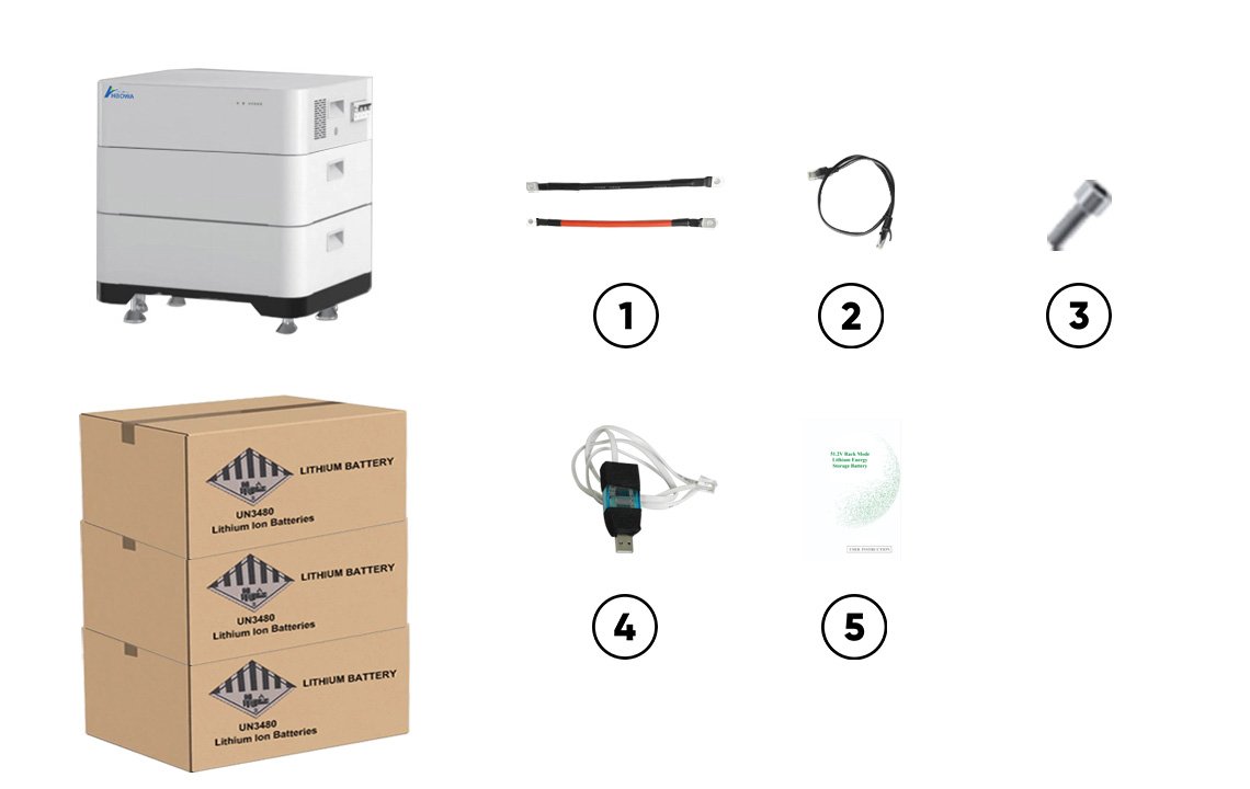 High voltage stackable lifepo4 lithium battery packing list