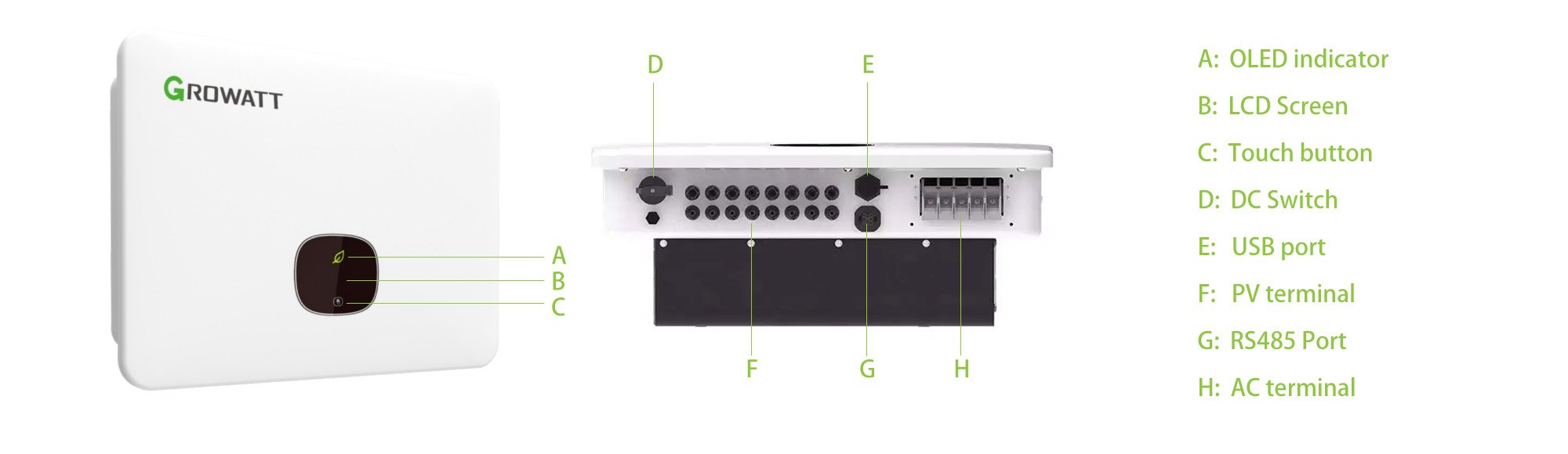 25kw 40kw on grid solar inverter growatt