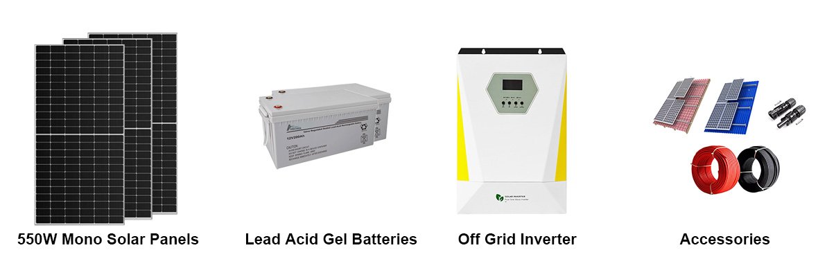 3Sistema de energia solar de grade KW - HBOWA