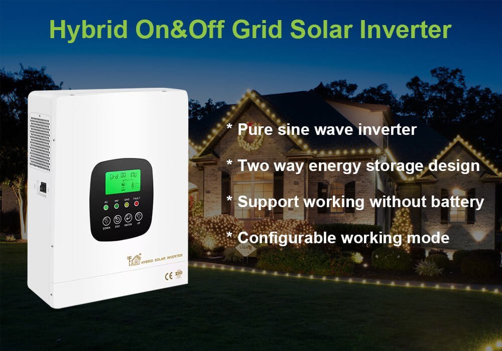 hybrid on off grid solar inverter pure sine wave inverter