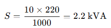 household appliance running power example