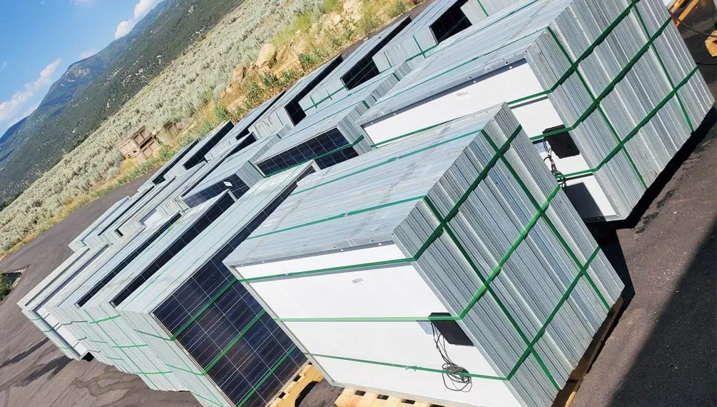 Painéis solares usados ​​para sistema de energia solar