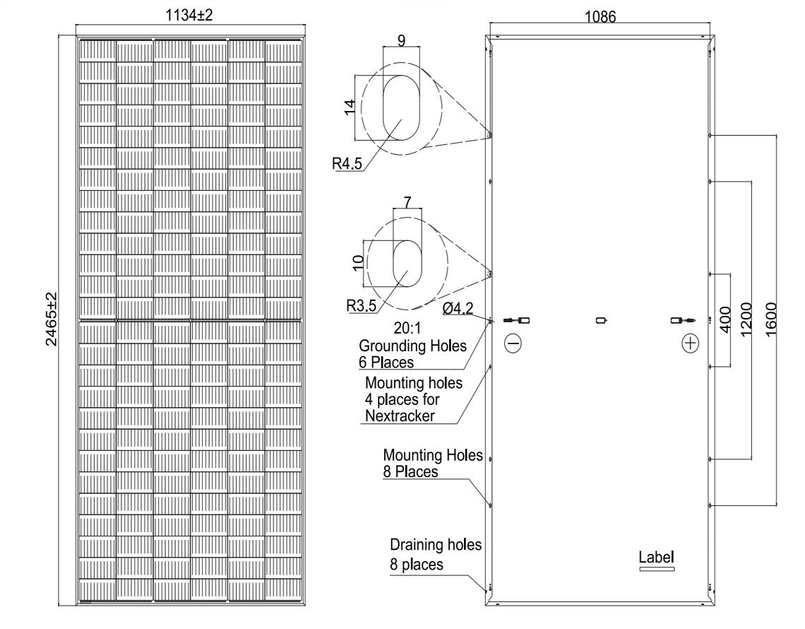 Structure-of-JA-610W-solar-panel