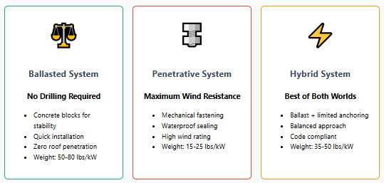 ballasted penetrative hybrid systems comparison
