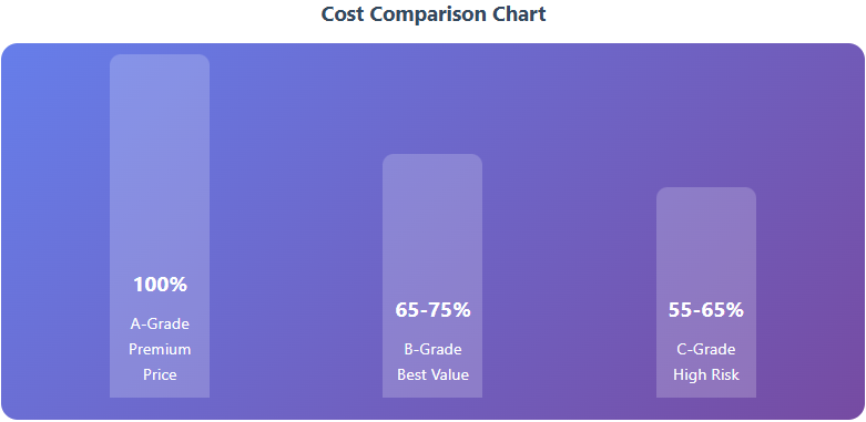 cost comparison of solar panels grades