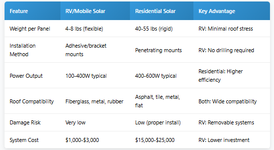 recursos de painéis solares para motorhomes e campistas RV