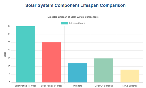 solar system components Lifespan Comparison