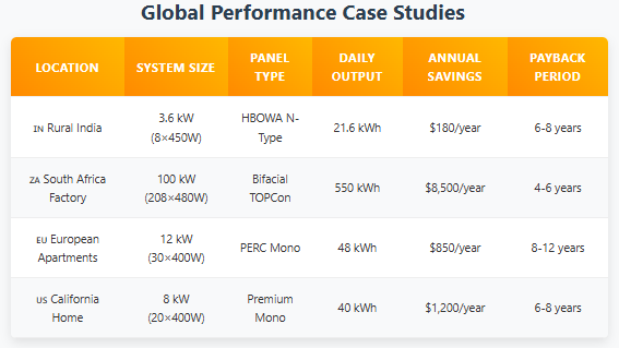 Global performance case studies