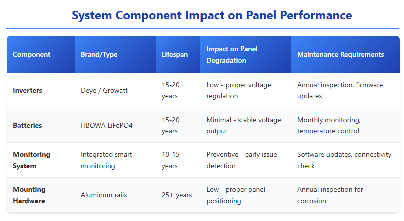 System Component Impact on Panel Performance