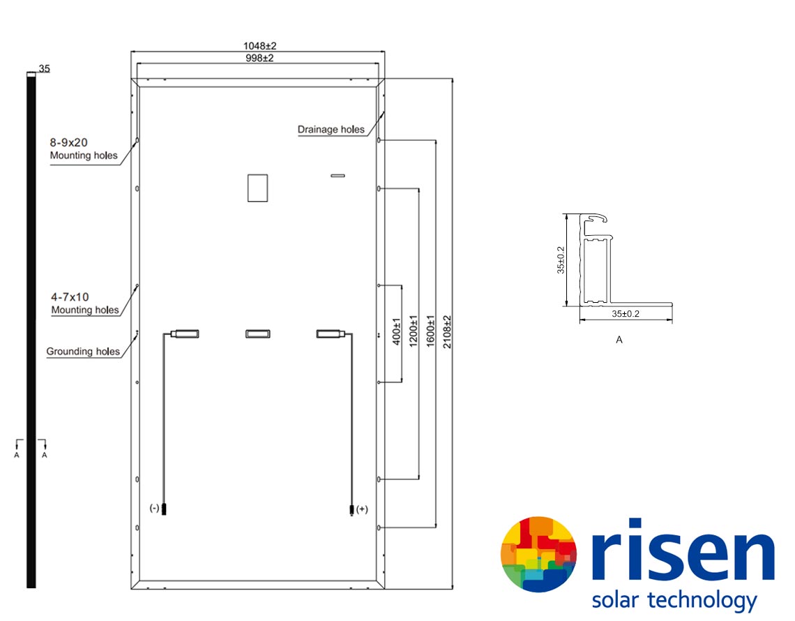 dimension-of-450W-solar-panels-Risen