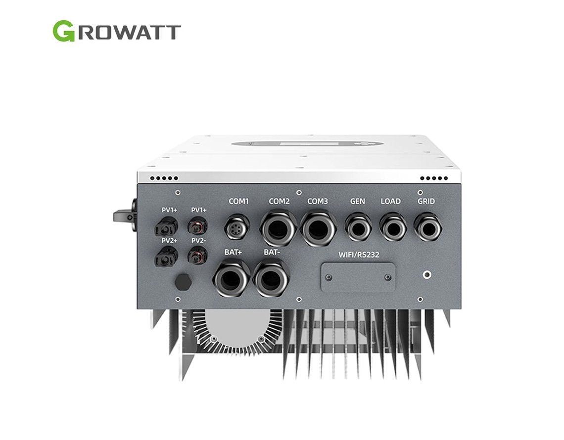 backside-wire-connecting-ports-of-Growatt-hybrid-6kw-inverter