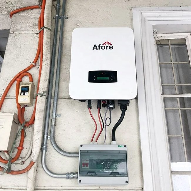Afore-solar-inverter-installed-on-the-end-user-wall