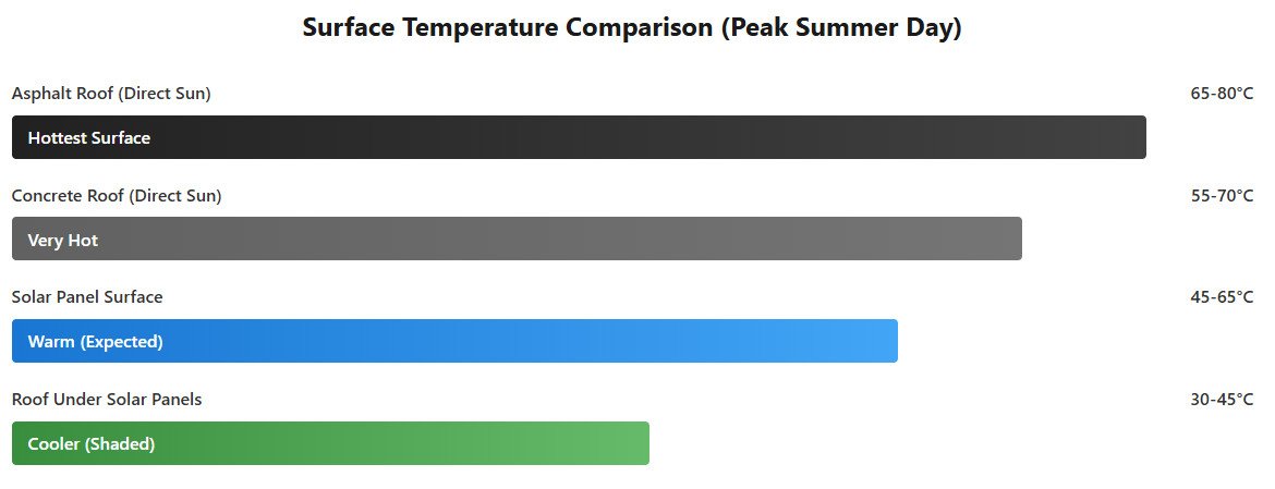 surface temperature comparsion for peak summer day