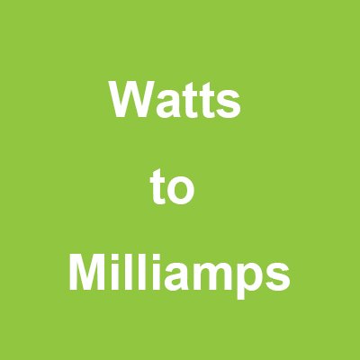 W to mA Calculator – Convert Watts to Milliamps Using Voltage