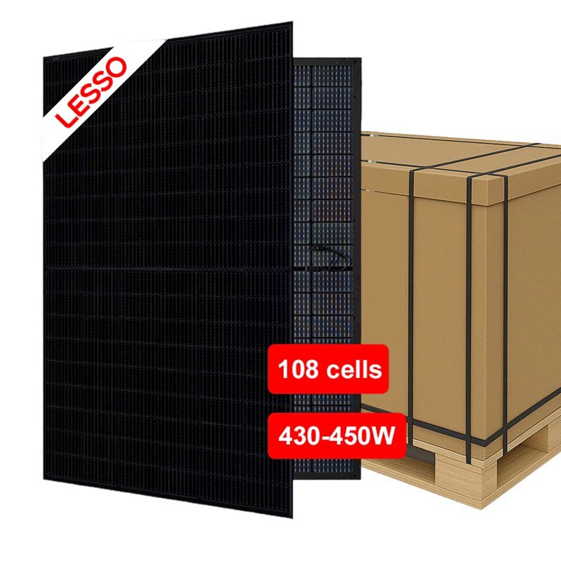 430-450W-LESSO-Black-Bifacial-Panels