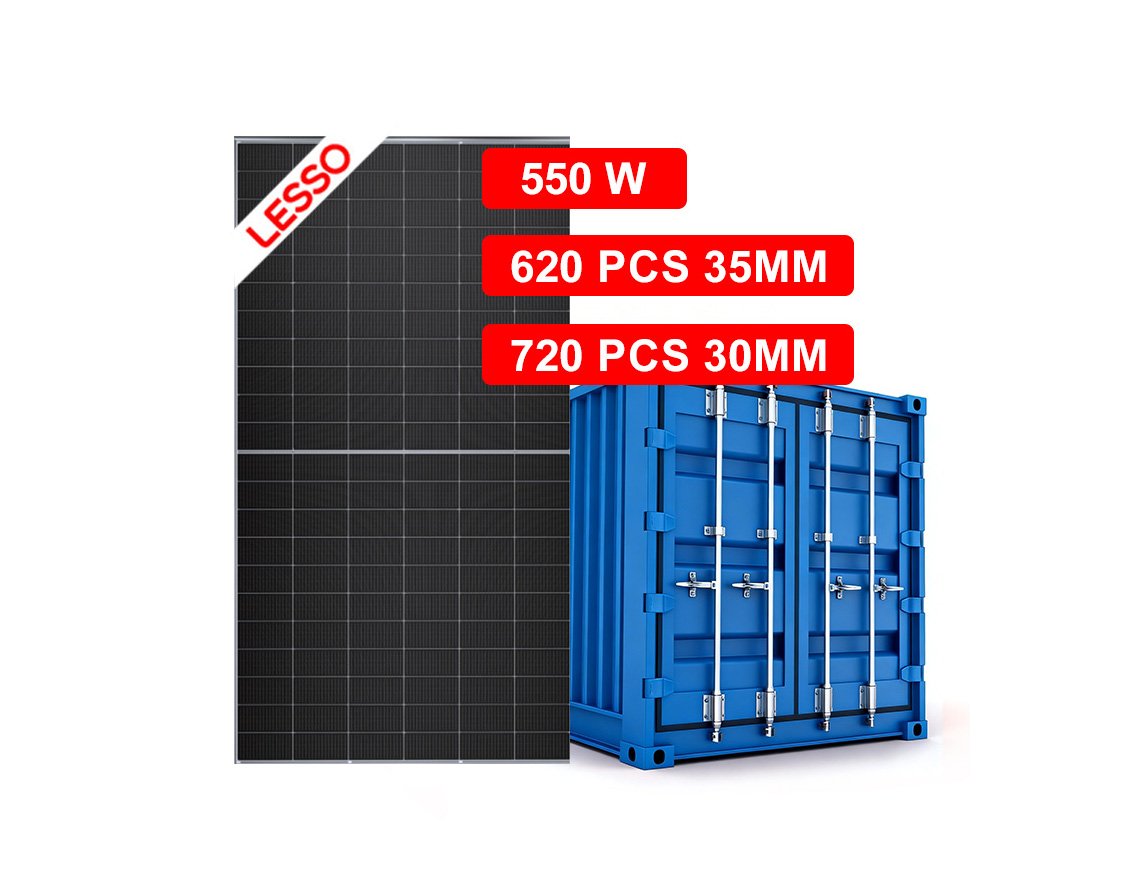 550W 620 pcs 35mm by container LESSO solar panels