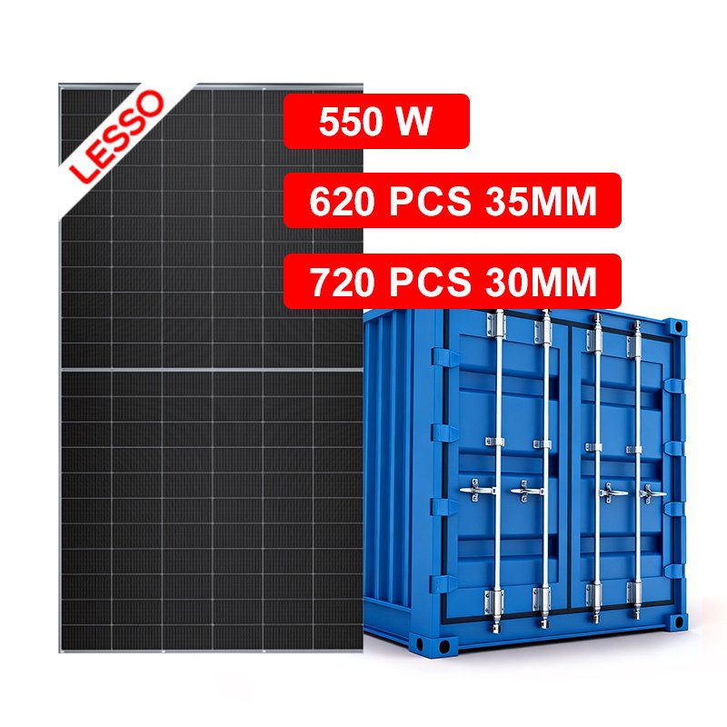 550W LESSO Solar Panels Bifacial by container 620 pcs