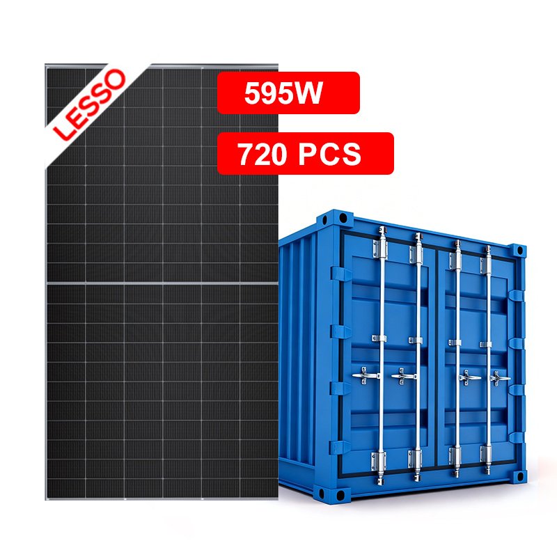 595W 720 pcs commercial LESSO solar panels from China