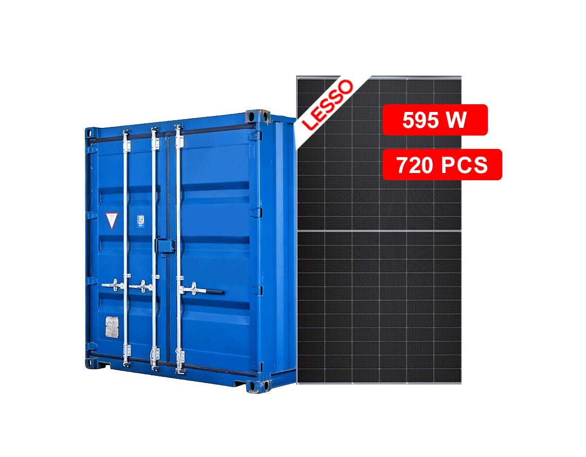 595W LESSO solar panels by container 720 pcs from China