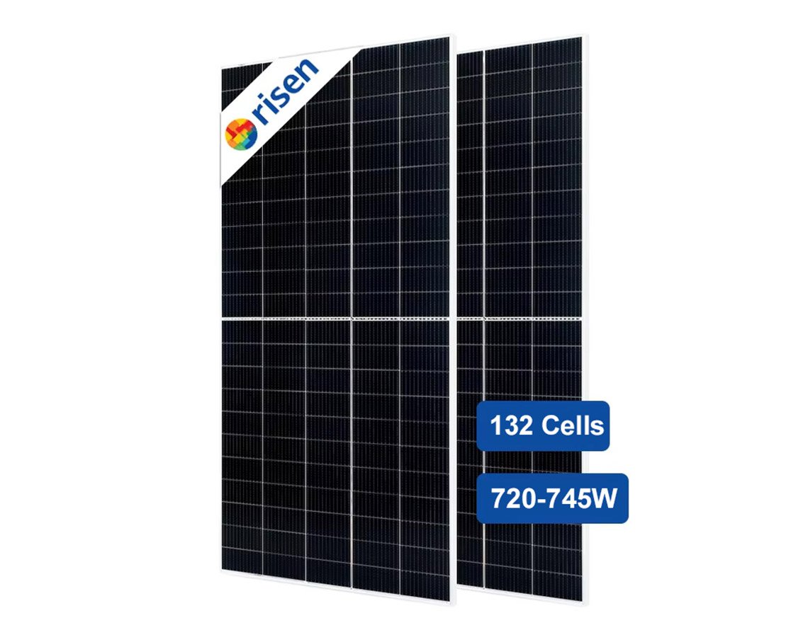HJT Bifacial Risen 720W - 745W Solar Panel Aluminum Alloy Frame