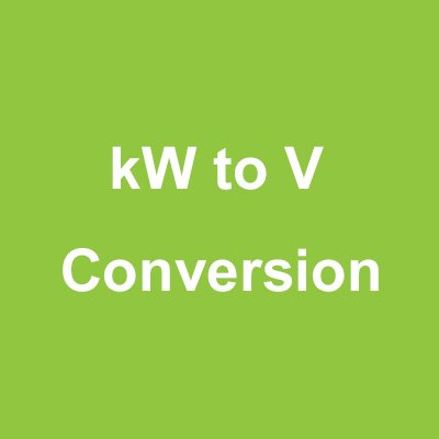 kW to V Conversion: Formula, Calculator & Practical Examples