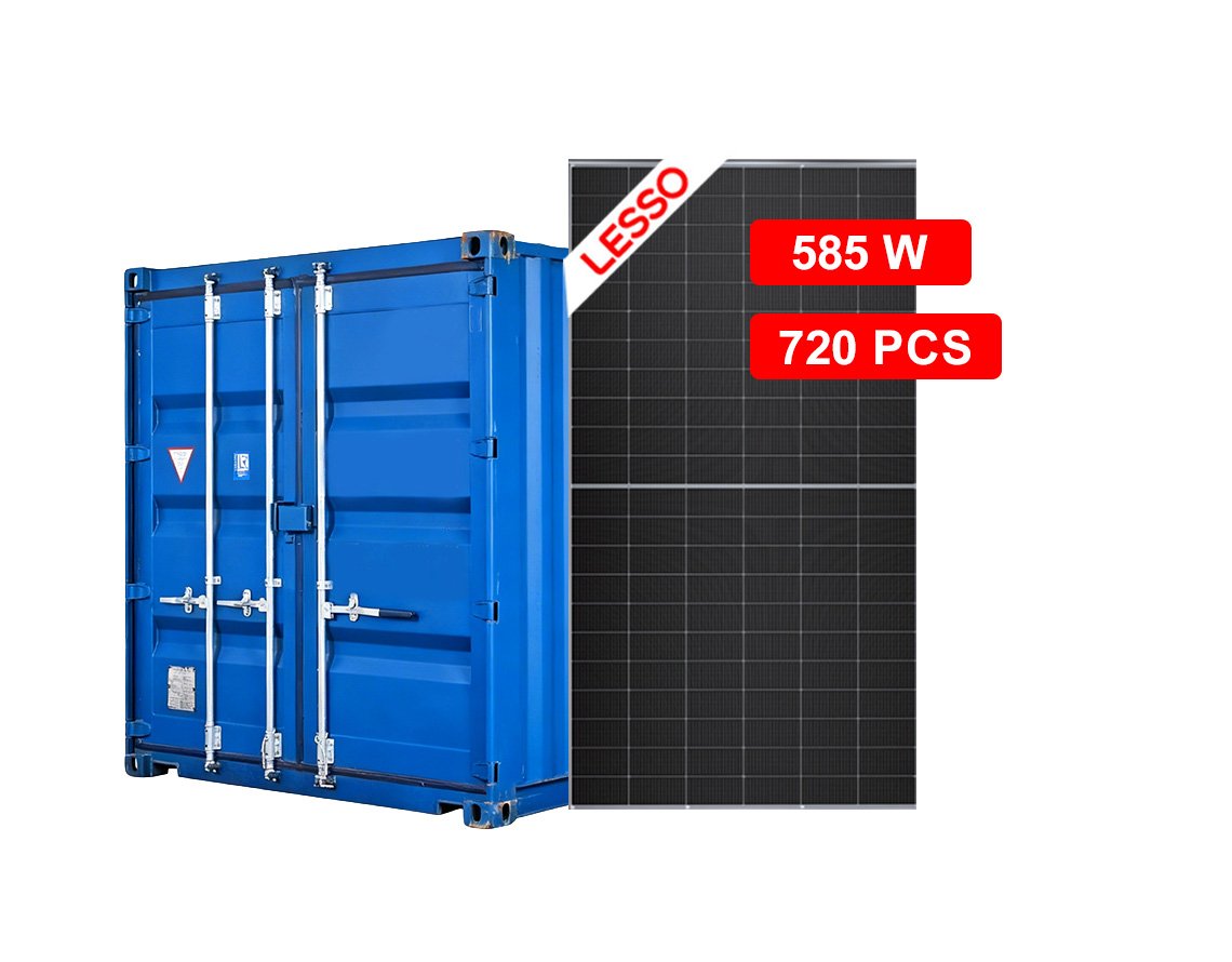 LESSO 585W 720 pcs solar panels bifacial module by container