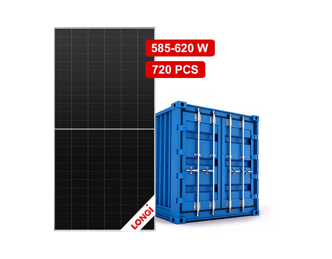 Longi Solar Panels 585-620W Per container 720pcs
