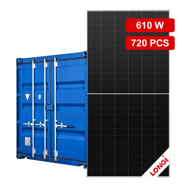 Painéis solares Longi 610W por contêiner 720 PCS
