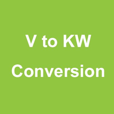 V to kW Conversion: Formula, Calculator & Easy Examples