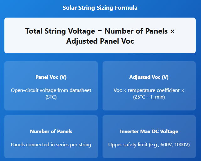 solar string sizing formula