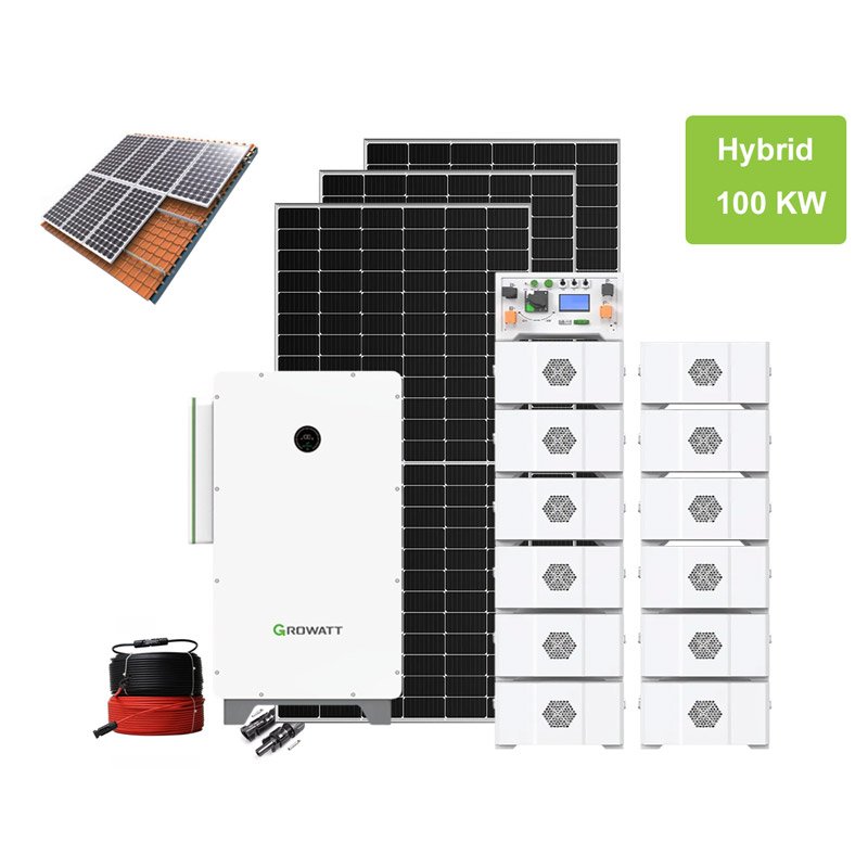 100kw-rooftop-hybrid-solar-system-with-Growatt-inverter