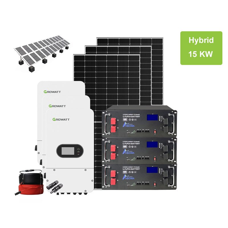 15kw-ground-mounted-single-phase-hybrid-solar-system