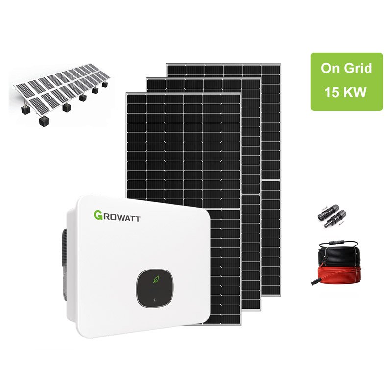 15kw-on-grid-solar-system-iwth-commercial-Growatt-inverter-ground-mounted