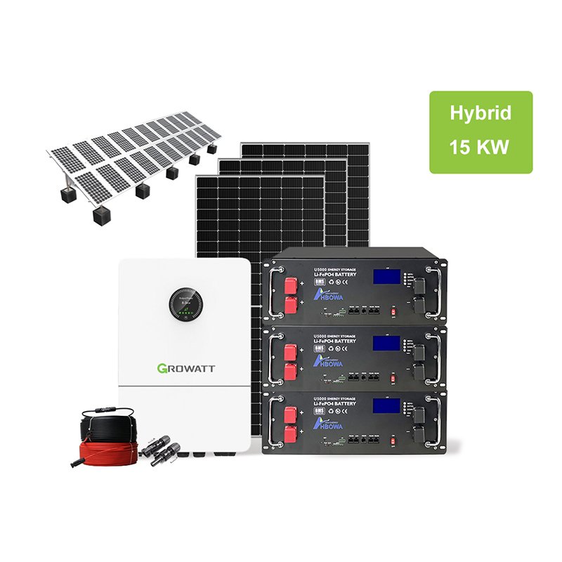 15kw three phase low voltage ground-mounted solar system hybrid