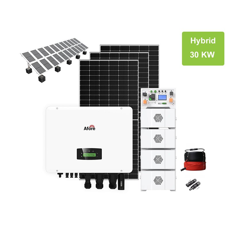 30KW Ground-mounted Hybrid Solar System Afore 3-phase