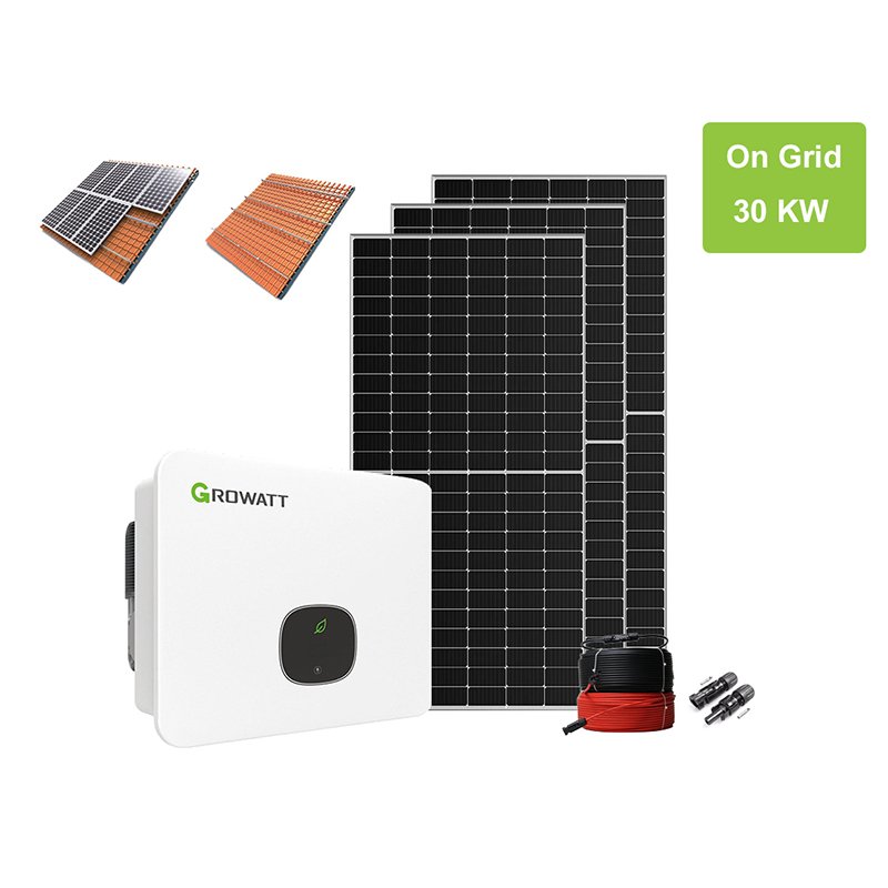 30KW on grid solar system with Growatt inverter
