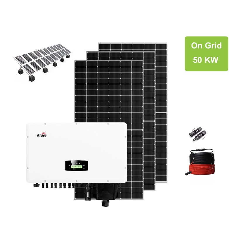 60kw on grid solar panel system with Afore inverter