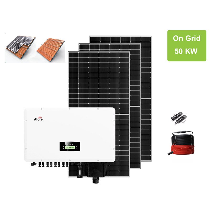 60kw on grid solar system rooftop with Afore inverter