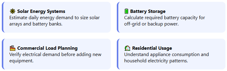 When to use A to KWh calculator