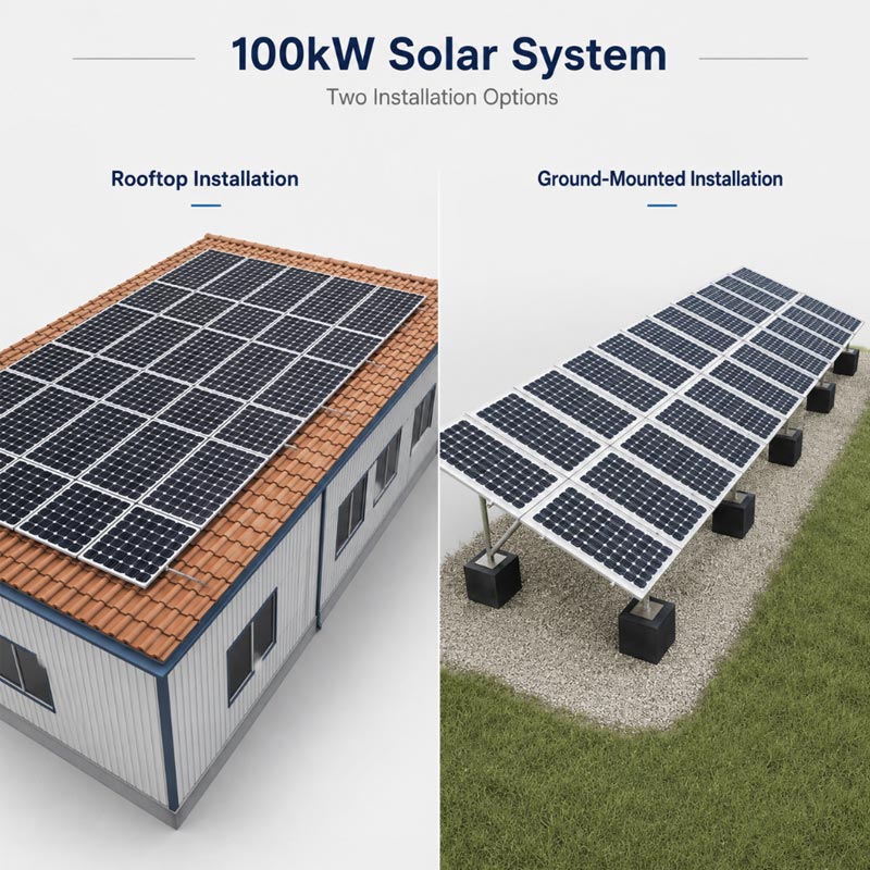 rooftop-and-ground-mounted-solar-installation-for-100kw-solar-system