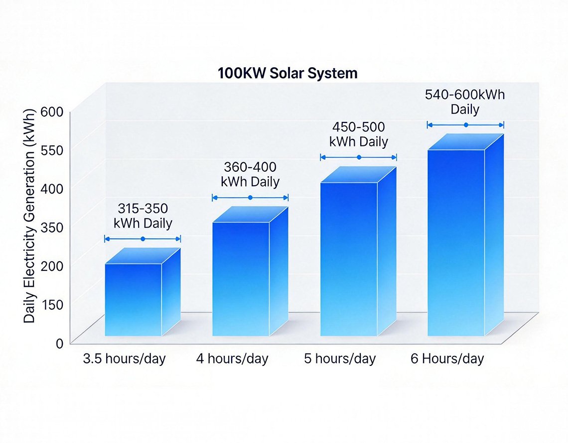 How Much Electricity Does a 100kW Solar System Produce