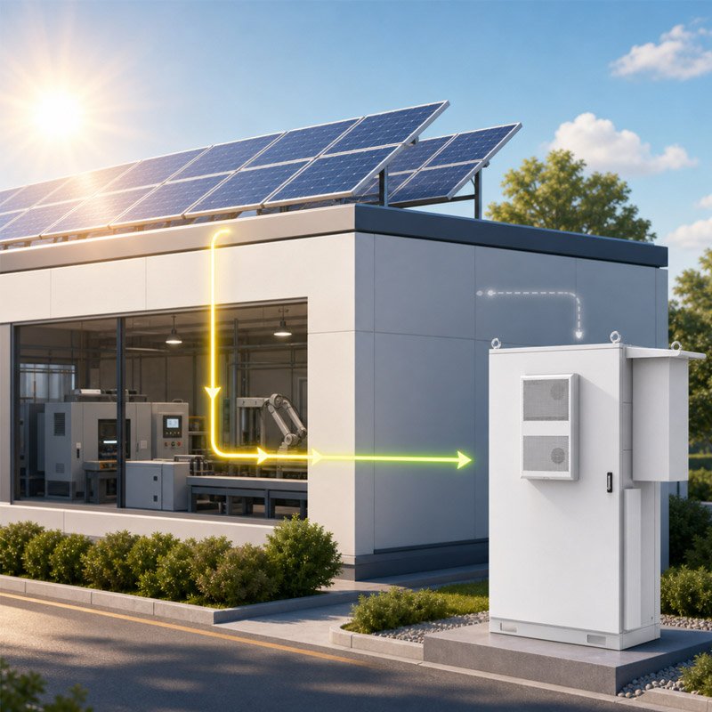 solar-plus-storage-system-work-in-the-morning
