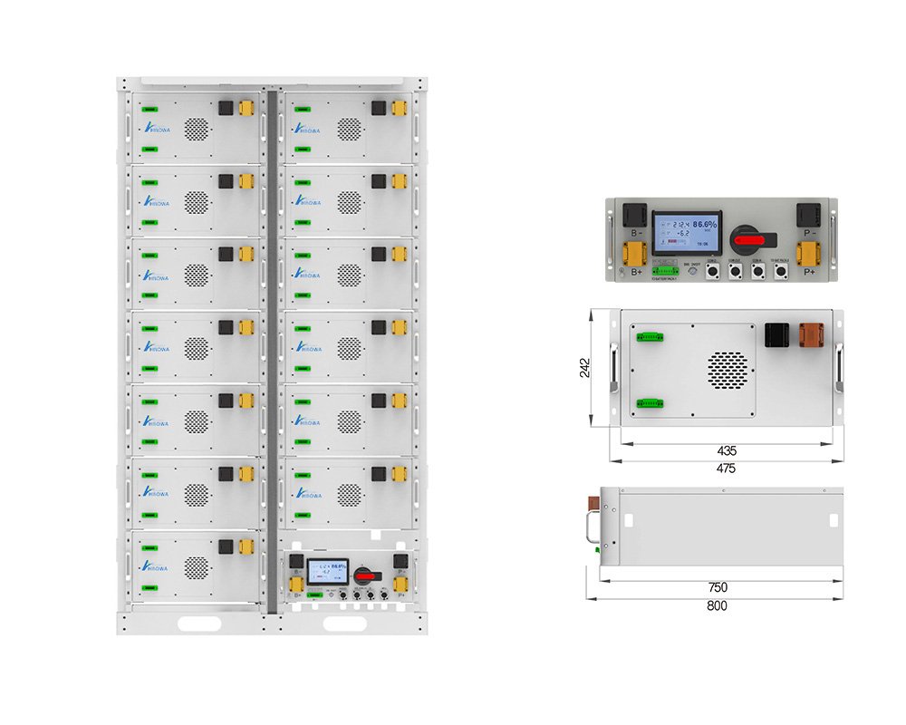 209kwh high voltage battery energy storage for 100kw solar system