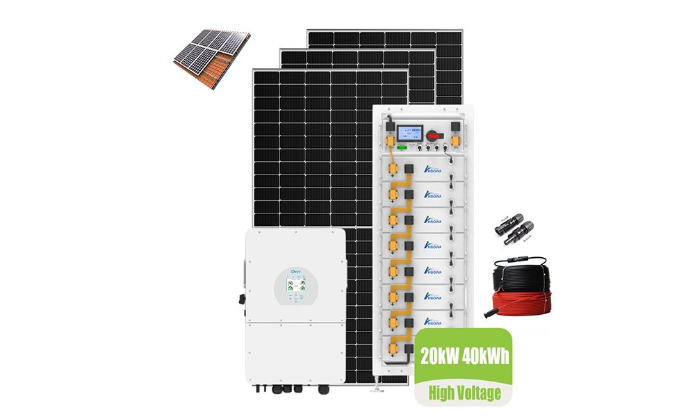 20kw solar system with battery hybrid type