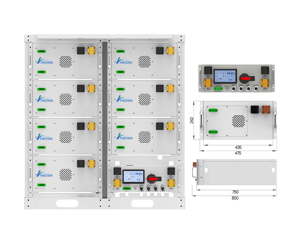 50kw 112kwh high voltage batteries from HBOWA
