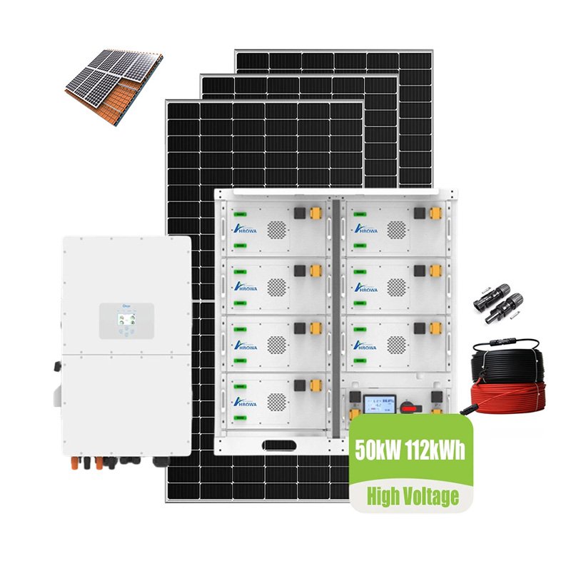 50kw 112kwh solar system with high voltage battery