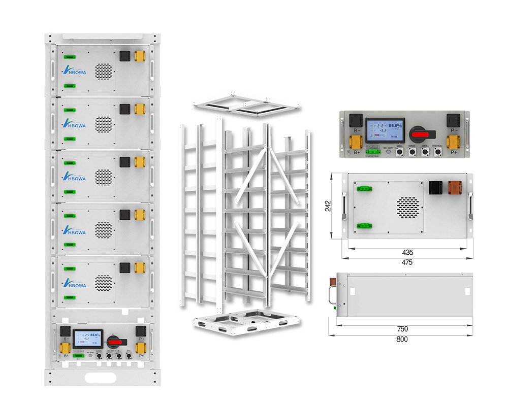 80kwh battery rack details from HBOWA