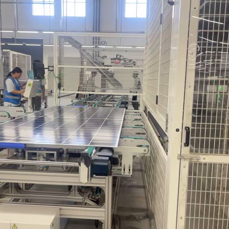 solar panels production in PP factory