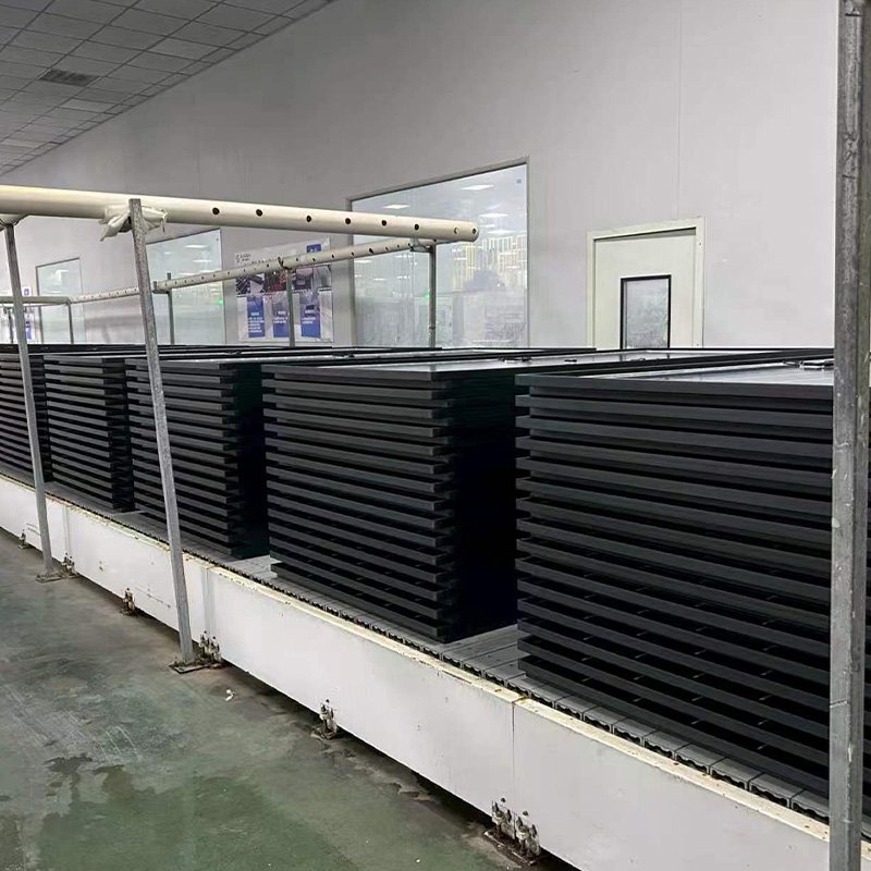 solar panels by the pallet in factory