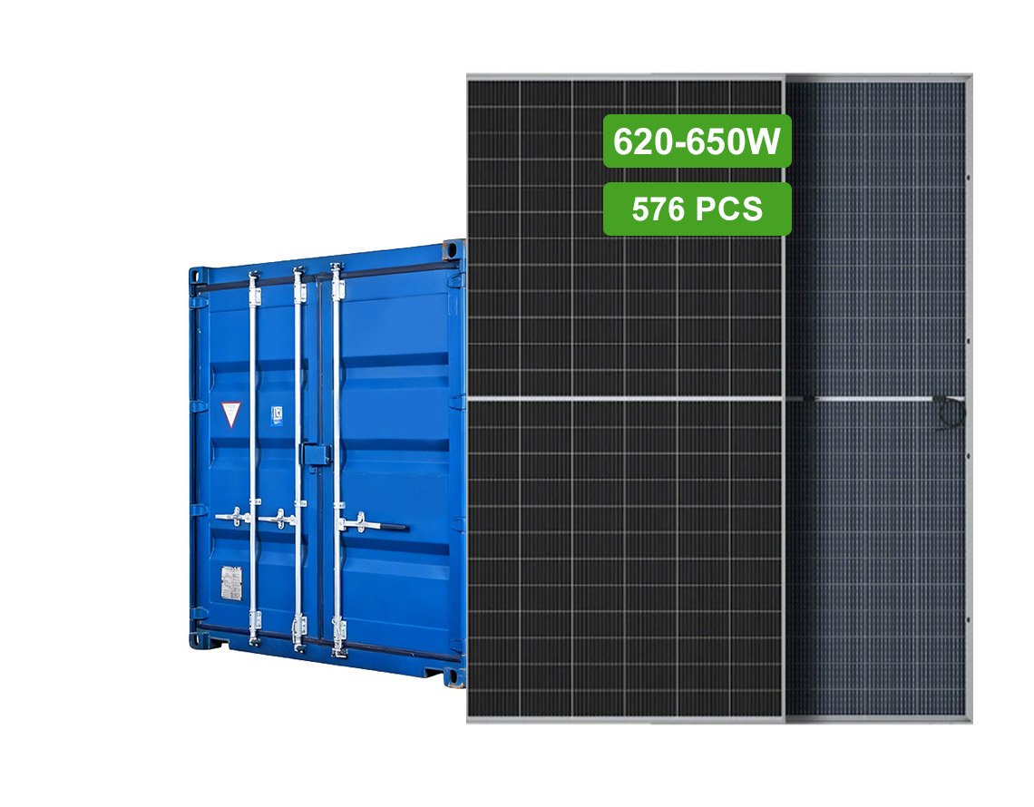 PP Solar Panels Bifacial N-Type 620W 650W 156 Cells by container